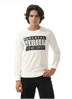 اشتري Chest Printed "Advisory" Cotton Slip On Sweatshirt في مصر