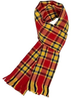 Buy Christmas Scarf Yellow/Red Plaid Design 180cm x 30cm Yellow/Red Plaid Scarf Shawl Gift in Egypt