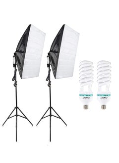 Buy Photography Studio Cube Umbrella Lighting Tent Kit with 2 Pcs 135W Bulbs,2 Stand for Portrait Product Shooting in Saudi Arabia