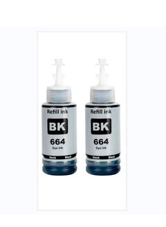 Buy ink 664 Black 70ml 2-Pack Ink for Epson for EcoTank T6641 for Epson L210 L220 L300 L355 L365 L555 L1300 in UAE