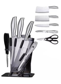 Buy 5-Piece Kitchen Knife Set With Stand YG-612 Silver/Black in Saudi Arabia