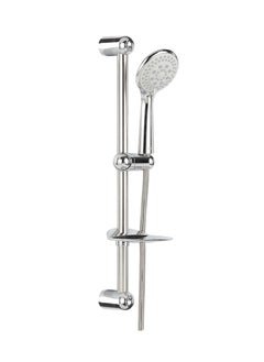 اشتري Geepas Ursa Shower Set GSW61121, High Quality Material Bathroom Shower Set, Chrome Plated, Standard Hose Connector, Includes a Sliding Bar with Holder and Bracket, a Soap Dish, a Hand Shower في الامارات