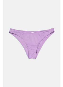 اشتري Women Solid High Waist Hipster Bikini Bottom, Lilac في الامارات