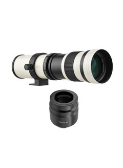اشتري Camera MF Super Telephoto Zoom Lens F/8.3-16 420-800mm T2 Mount with RF-mount Adapter Ring 1/4 Thread Replacement for Canon EOS R/ R3/ R5/ R5C/ R6/ RP RF-Mount Cameras في السعودية