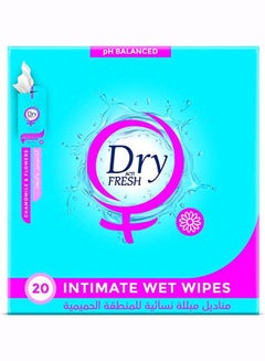 Buy Dry Fresh Intimate Feminine Wipes, FLOWERS, 20 Wipes in Egypt