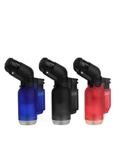 Buy 3 Pcs Windproof Lighter, Jet Single Flame Torch Refilled Butane Gas Lighter for Kitchen Cooking BBQ Topsense in UAE