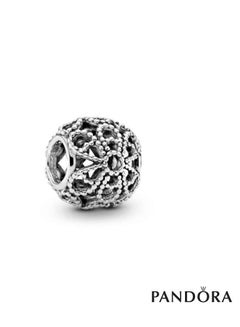 Buy 925 Sterling Silver Beaded Openwork Flower Charm for Pandora Moments Women's Bracelet 791282 in Saudi Arabia