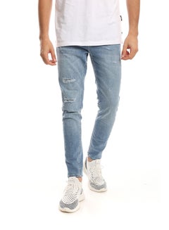 اشتري Pants Jeans 7001 For Men - Light Blue في مصر