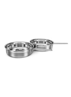 Buy Stainless Steel Fry Pan Set 2 PCS (DFP 2428W) MARVELLA - Well Polished Exterior, Easy to Pour Flared Rim, Uniform Heat Distribution, Oven Safe, Healthy Non-Stick Interior,  Easy to Clean, , Ergonomic in UAE