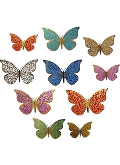 Buy 3D Glitter Butterflies Wall Stickers Party Decoration 12 Pcs in Saudi Arabia