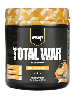 Buy Total War Pre Workout Orange Crush 30 Servings 444g in UAE