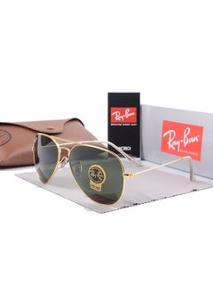 Buy Ray-Ban Classic Pilot Sunglasses Gold Framed with Green UV Lenses in Saudi Arabia