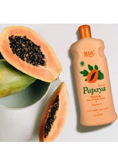 Buy RDL Papaya Extract Whitening Hand And Body Lotion With Vitamin E 600ml in UAE
