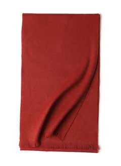 Buy Warm Simple Solid Color Wool Scarf Dark Wine in UAE