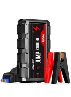 Buy FEIKFEIZ Car Jump Starter 3000A Peak 24800mAh 12V Super Safe Jump Starter(Up to All Gas, 9.0L Diesel Engine), with USB Quick Charge 3.0 (3000A/24800mAh) in Saudi Arabia