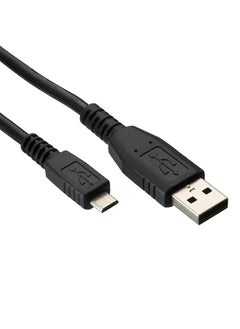 Buy Nylon Braided USB to Micro USB 2.0 Fast Charging Cable 1m Support Android Compatible with Note, Nexus, Nokia, PlayStation 4 Black in Saudi Arabia