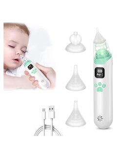 Buy Nasal Aspirator for Baby Electric Nose Aspirator for Toddler Baby Nose Sucker Automatic Nose Cleaner with 3 Silicone Tips Suction Levels Music and Light Soothing Function in Saudi Arabia