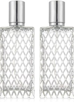 اشتري Oasisglore 2Pcs زجاجة عطور زجاجية فارغة 100ML قابلة لإعادة ملئها زجاجة برذاذ العطور في الامارات