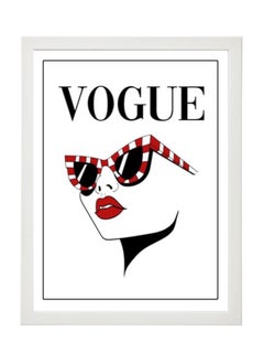 Buy Vogue Fashion Girl Design Abstract Wall Art Poster with Frame 30x40cm in UAE