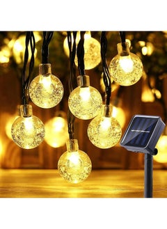 Buy Sulfar Solar String Lights Outdoor, 30 LED Crystal Ball Fairy Waterproof Powered for Garden, Home, Party, Gazebo, Lawn, Patio (Warm White) in UAE