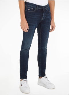 Buy Men's Austin Slim Tapered Jeans -  Stretch cotton denim, Dark Blue in Saudi Arabia