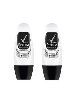 Buy Two Pieces Of Rexona Men Invisible Dry Roll On 2*50 ml in Saudi Arabia