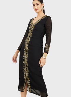 Buy Front Slit Embellished Dress in Saudi Arabia