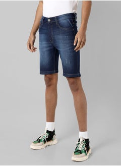 Buy Minimal Distressed Denim Shorts with Pockets in Saudi Arabia