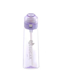 Buy 650ML Water Bottle Scent Up Tritan Water Cup Flavored Flip Lid Carry Strap Zero Sugar Gym Fitness Camping Outdoor Sports Fitness Air up Fragrance Bottle, Purple in UAE