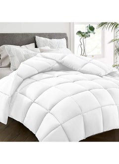 اشتري Somer Field - Bedding Comforter Duvet Insert - Quilted Comforter/Duvet with Corner Tabs - Box Stitched Down Alternative Comforter - White (King (240X260 Cm)) في الامارات