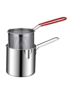 Buy Fry Pot Deep Frying Basket Food Cooking Pot Mesh Fryer Basket with Fried Wire Baskets Deepen Milk Pan with Basket for Chip Fried Chicken in UAE