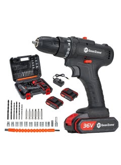 اشتري Upgrade 36V Electric Drill  with 2pcs Batteries and Accessories, Multifunctional Electric Impact Cordless Drill, Wireless Hand Drills, Home DIY Electric Power Tools في السعودية