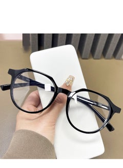 Buy Blue Light Glasses for Men Women Round Clear Lens Blue Light Blocking Glasses Anti Eye Strain Computer Gaming TV in UAE