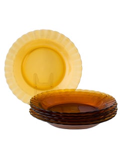 Buy Durable French Duralex glass dish set, 23 cm, 6 pieces in Saudi Arabia