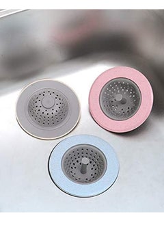 Buy Silicone Kitchen Sink Strainer,3 PCS Large Wide Rim 4.5" Diameter in UAE