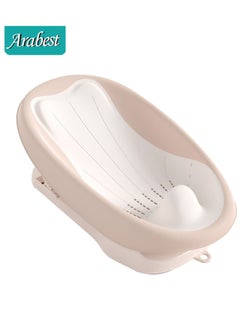 Buy Foldable Baby Bath Chair With Washing Hair Shower Shampoo Cup For Newborn to Toddler Infant Bather Support Use in the Sink or Bathtub Includes 3 Reclining Positions (Pink) in Saudi Arabia