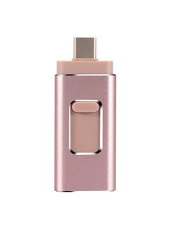 اشتري 128GB USB Flash Drive, Shock Proof 3-in-1 External USB Flash Drive, Safe And Stable USB Memory Stick, Convenient And Fast Metal Body Flash Drive, Rose Gold (Type-C Interface + apple Head + USB) في السعودية