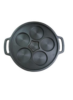 Buy Cast Iron Pre-Seasoned Mini Crepe Pan Mini Uthappam Maker in UAE