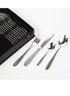 Buy Spoon Bag 24 Pieces Steel Silver in Saudi Arabia