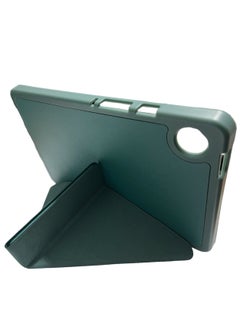 Buy Soft TPU Case Compatible with Samsung Tab A9 8.7 Inch 5 in 1 Multiple Viewing Angles, Pencil Holder, Auto Wake/Sleep Green in Egypt