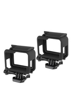 اشتري Frame Mount Housing Case, Compatible with GoPro Hero 7/6/5 Black Action Camera Top Open Protective Housing Case with Quick Release Bracket(2 Pcs) في الامارات