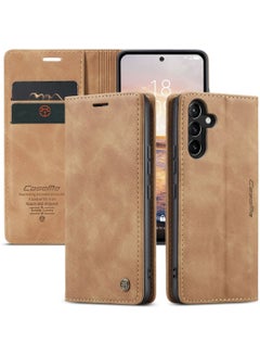 Buy Phone Case Compatible with Samsung Galaxy A54 with Card Holder High-end Retro Leather Shockproof Protective Wallet Case in Saudi Arabia