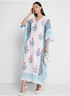 Buy Cape Sleeve Printed Kaftan in Saudi Arabia