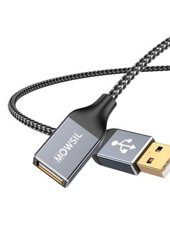 اشتري Mowsil High-speed USB 3.0 Extension cable Male to Female Nylon Braided Jacket في الامارات