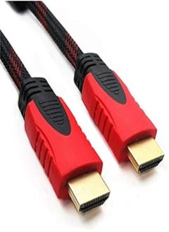 اشتري Keendex KX 2875 Male to Male 4K HDMI Cable Gold Plated, 10 Meters -Black & Red في مصر