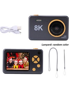 Buy 8K Rechargeable Mini Camera for Students Digital Camera for Kids Girls Boys Black in UAE