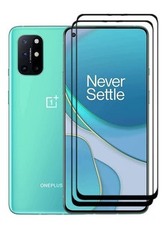 Buy 2 Pieces Tempered Glass Screen Protector 5D Designed For OnePlus 8T Full Glue Edge to Edge Full Screen Coverage And Bubble Free in UAE