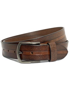 اشتري Classic Milano Genuine Leather Belt Men Casual Belt for men Mens belt 40MM 14904 (Brown) by Milano Leather في الامارات