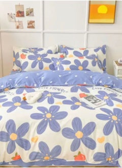 Buy Bedding Set Without Filler, Purple Flower Design Various Sizes in UAE