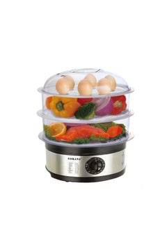 Buy 3-tiered Food Steamer With Time adjustment, 650W, 11L in Saudi Arabia